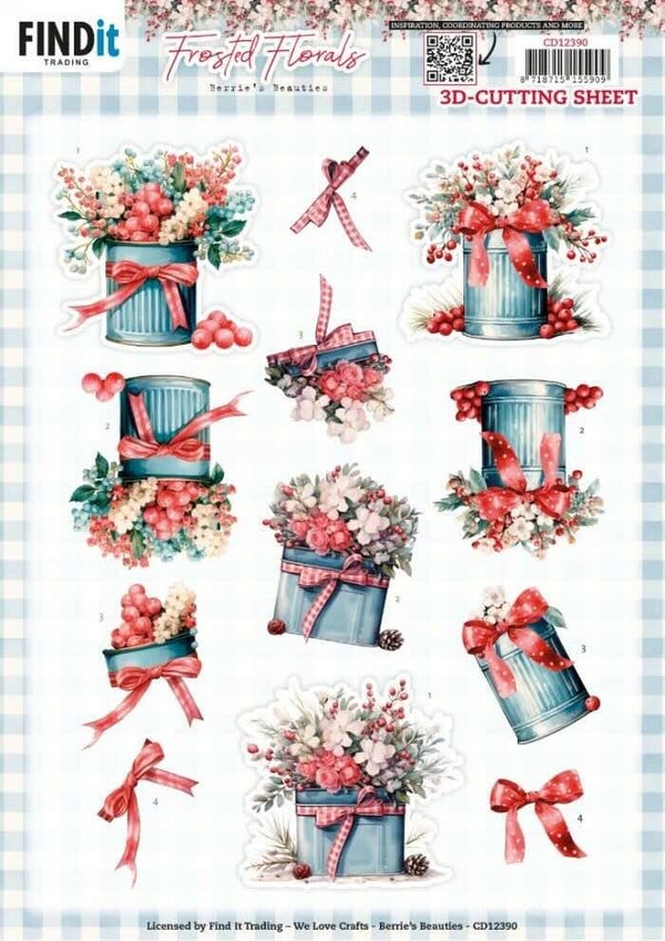 CD12390 frosted florals - tin