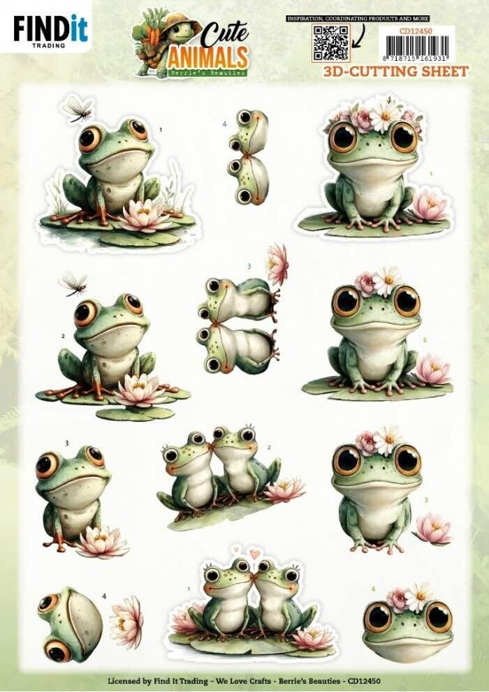 CD12450 cute animals - frogs