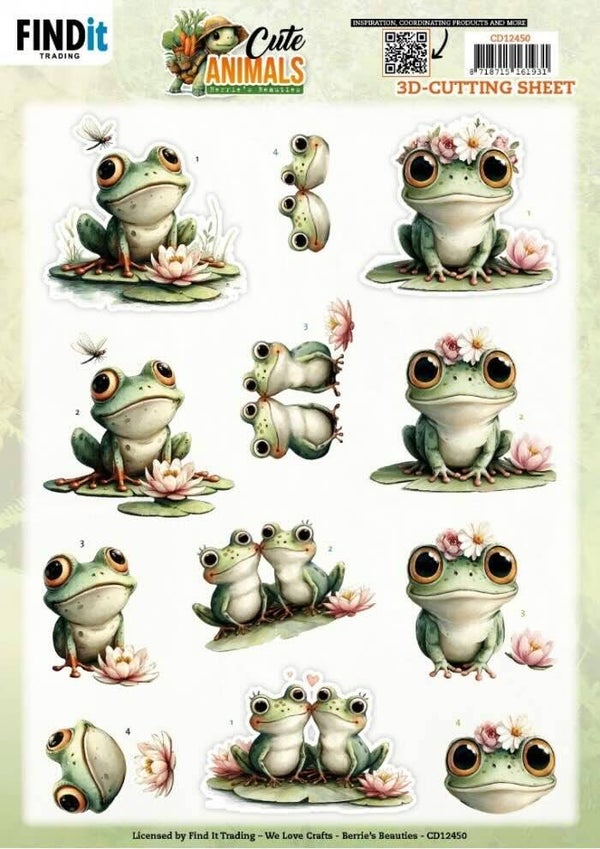CD12450 cute animals - frogs