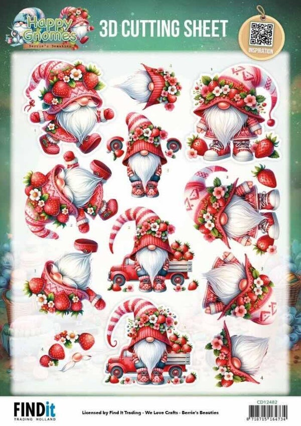 CD12482 happy gnomes - berry cute