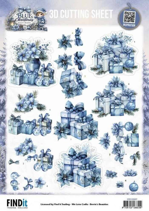 CD12507 blue christmas - christmas presents
