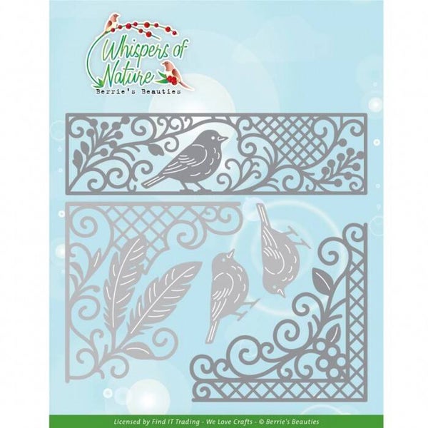 BBD10094 whispers of nature - birds border & corners