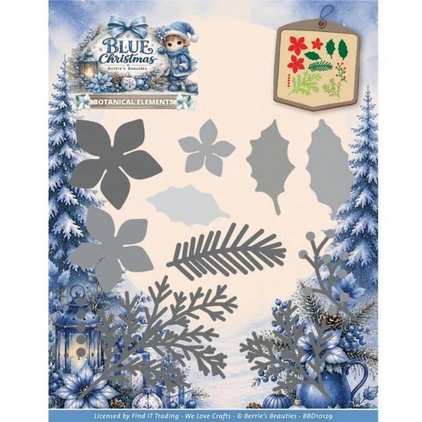 BBD10129 blue christmas - botanical elements