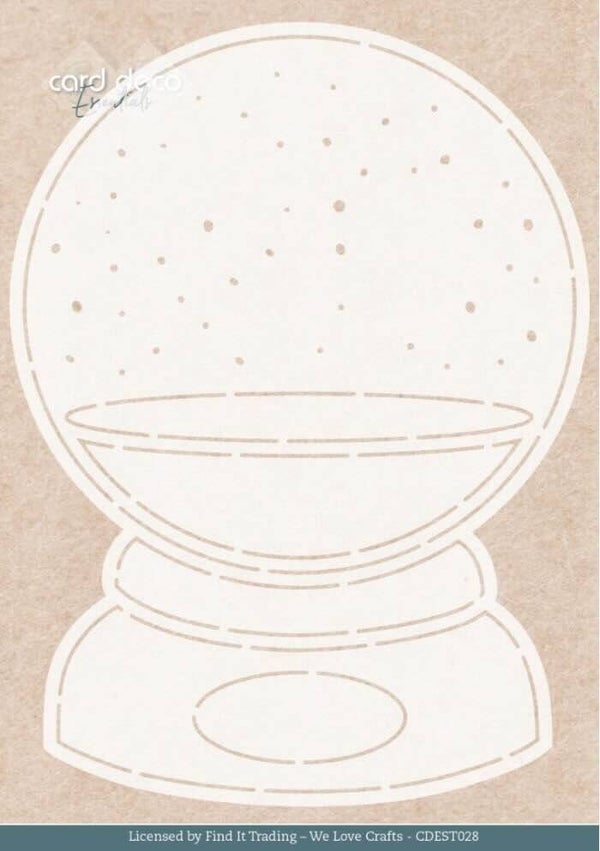 CDEST028 craft stencil - enchanting christmas globe
