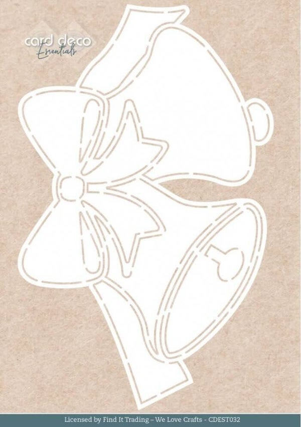 CDEST032 craft stencil - ruby christmas bells