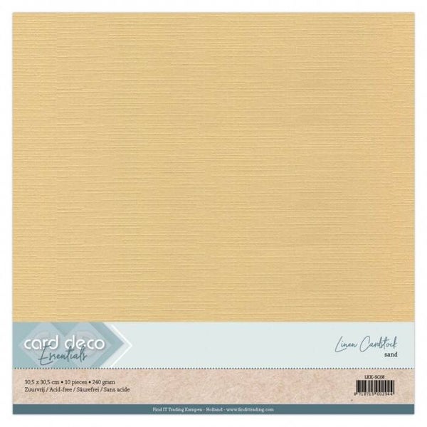 Cardstock linnenkarton zand