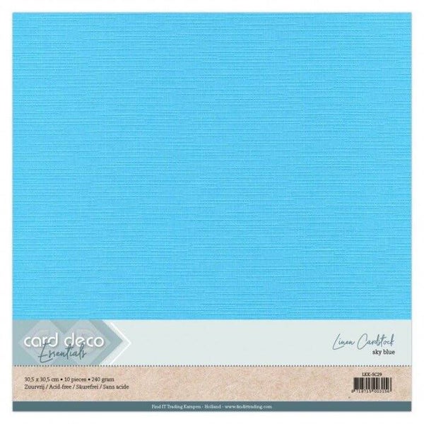 Cardstock linnenkarton hemelsblauw