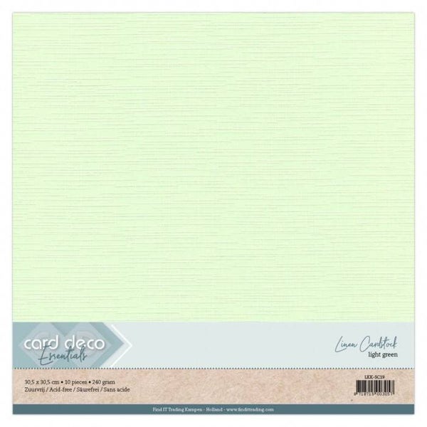 Cardstock linnenkarton lichtgroen