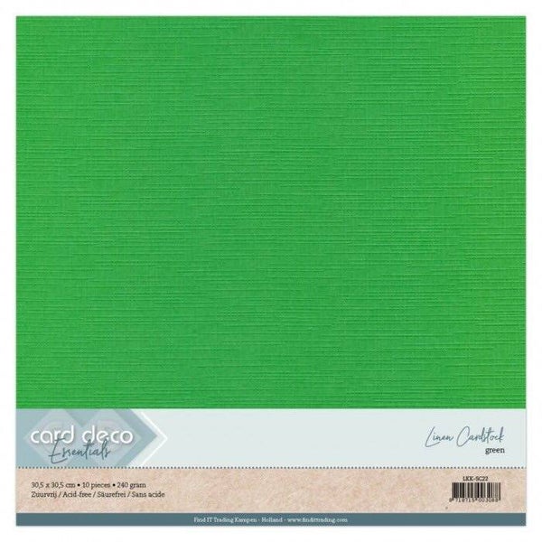 Cardstock linnenkarton groen