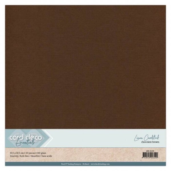 Cardstock linnenkarton chocoladebruin