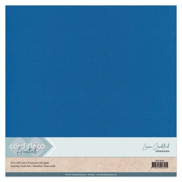 Cardstock linnenkarton ultramarijn
