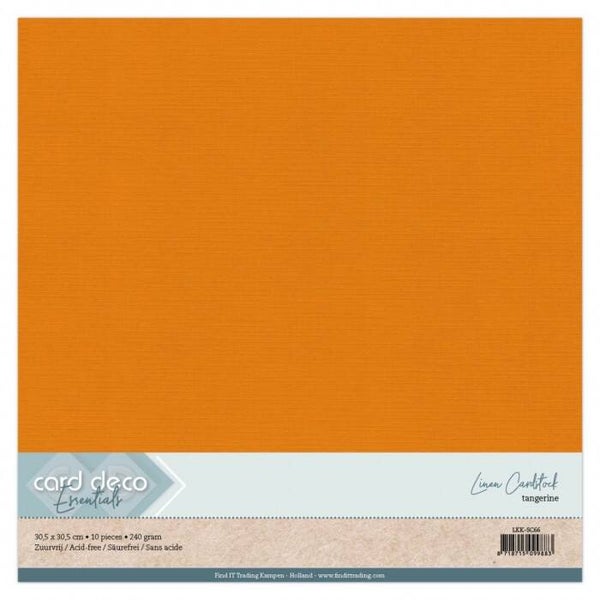 Cardstock linnenkarton tangerine