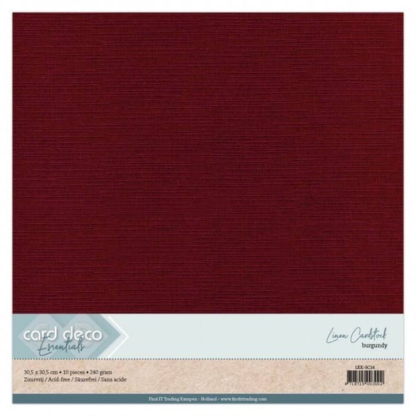 Cardstock linnenkarton bordeaux
