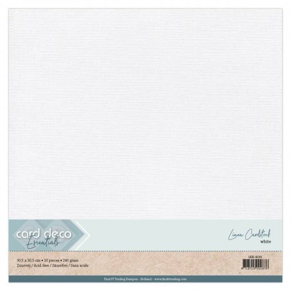 Cardstock linnenkarton wit