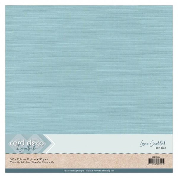 Cardstock linnenkarton zachtblauw