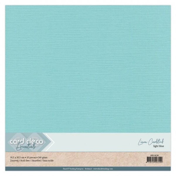 Cardstock linnenkarton lichtblauw