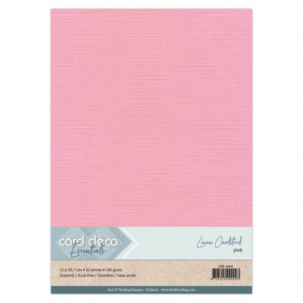 A4 linnenkarton roze