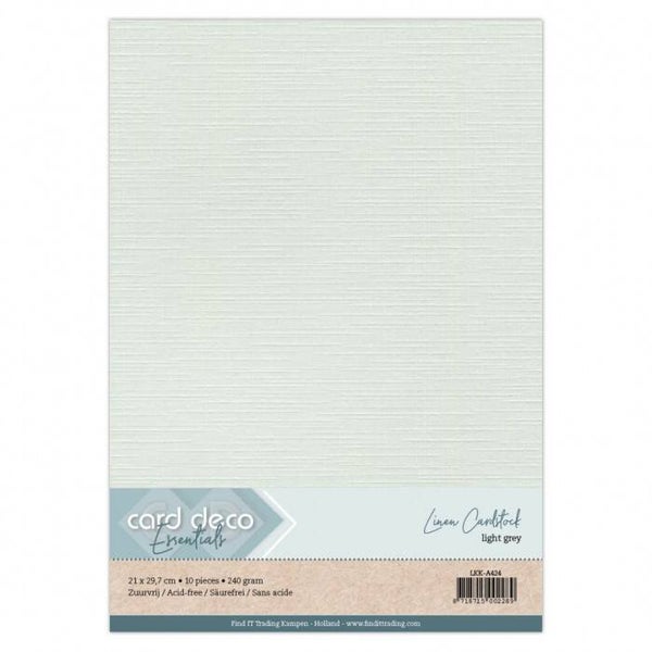 A4 linnenkarton lichtgrijs