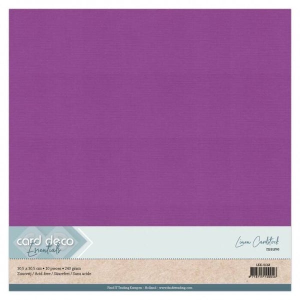 Cardstock linnenkarton mauve