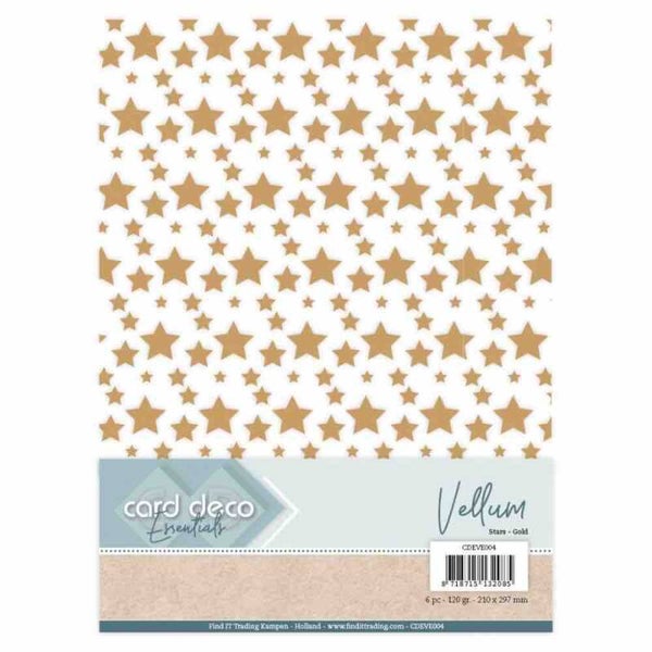CDEVE004 vellum A4 - stars gold