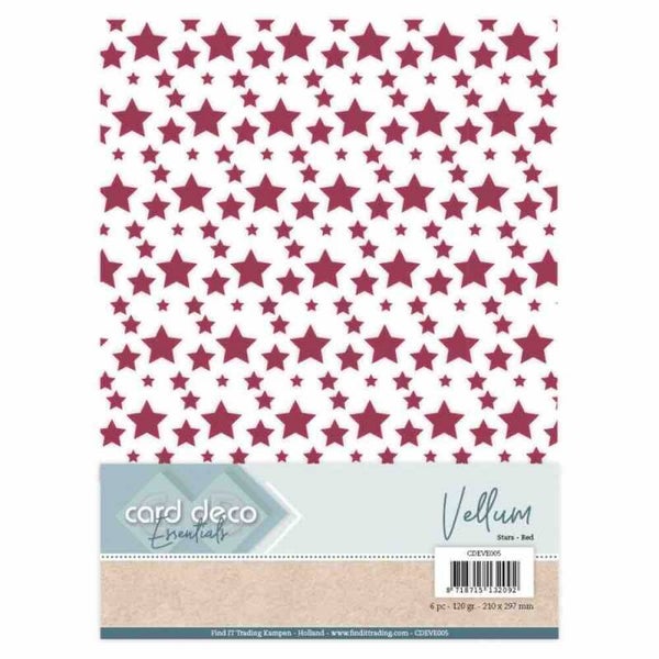 CDEVE005 vellum A4 - stars red