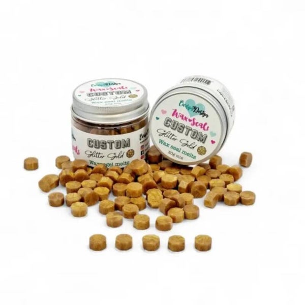 CDWX-0084 waszegel waxkralen - glitter gold