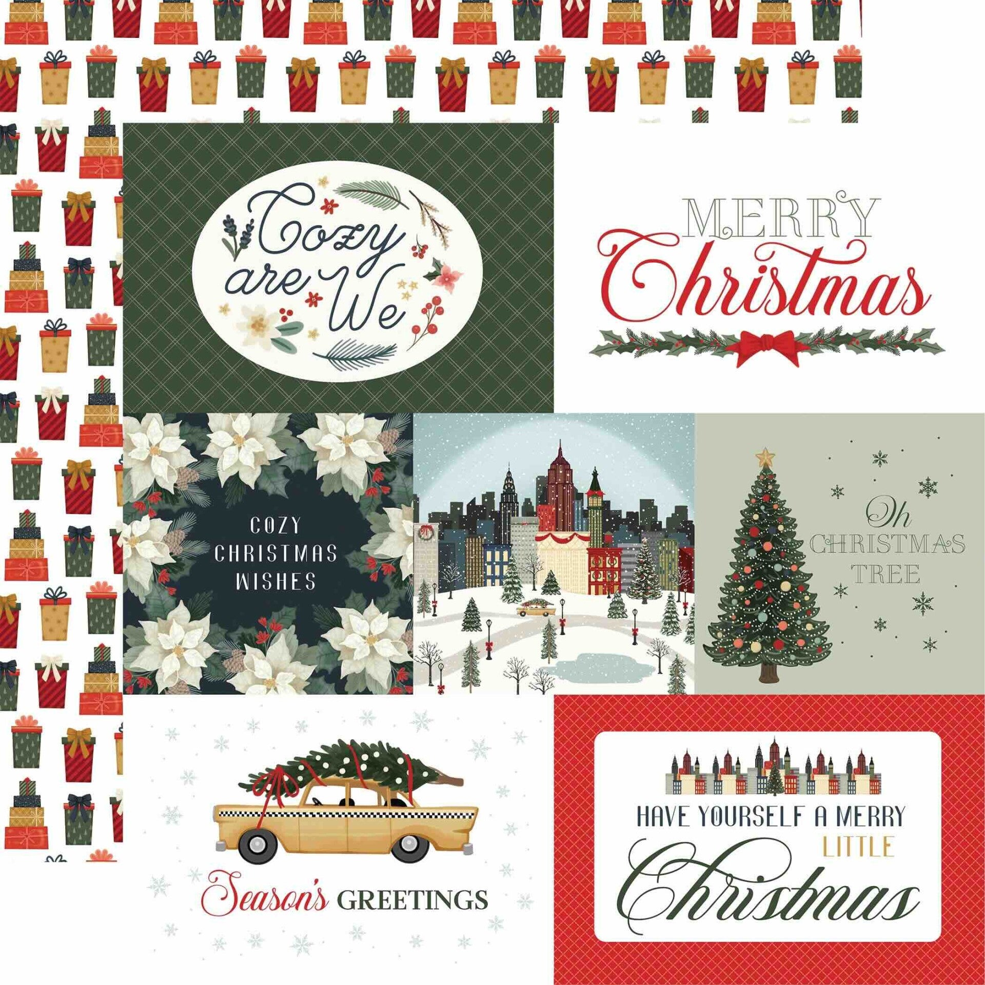 Christmas in the city - 6 x 4 journaling cards