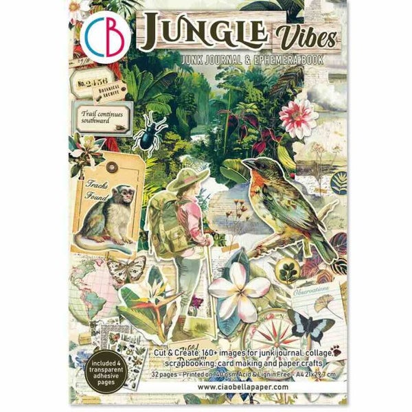 CBB026 Junk journal & Ephemera book - jungle vibes