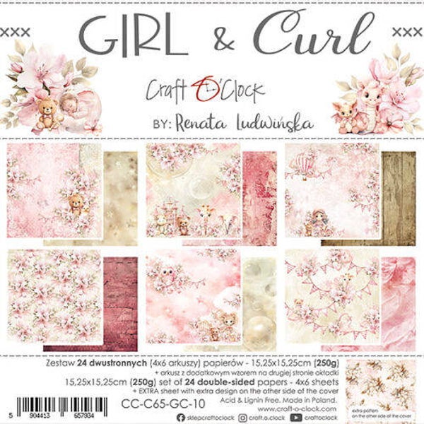 CC-C65-GC-10 paper pack 15 x 15 cm - girl & curl