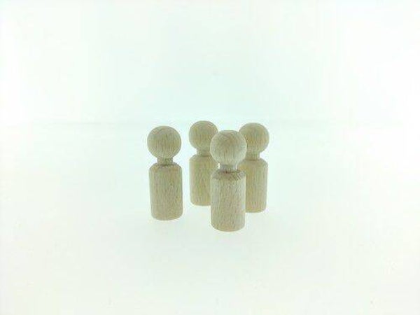 Houten poppetjes - recht 37 mm