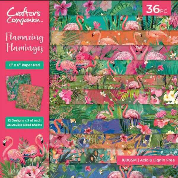 FLFL-PAD6 paper pad 15 x 15 cm - flamazing flamingos