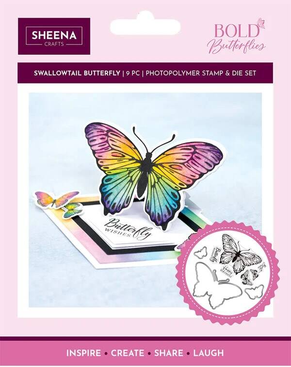 SD-BB-STD-SWA clear stamp & die set swallowtail butterfly