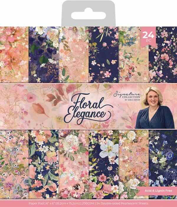 S-FE-PAD6 paper pad 15 x 15 cm - floral elegance