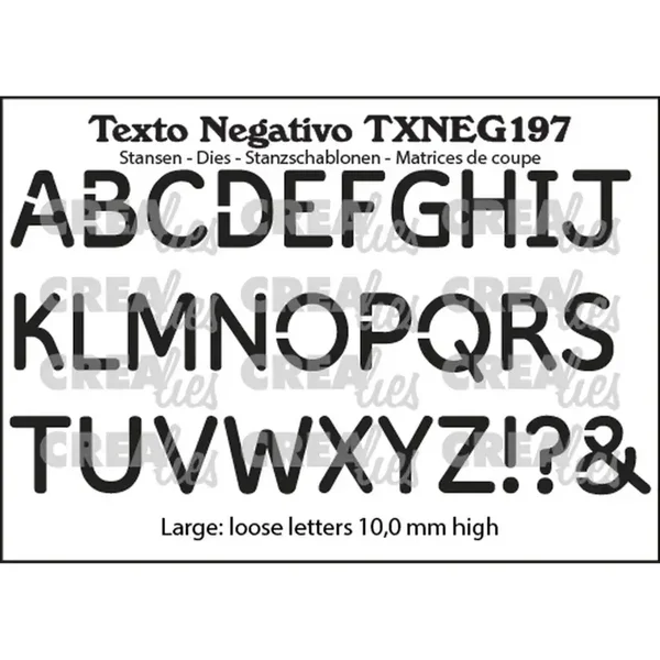 TXNEG197 alfabet groot