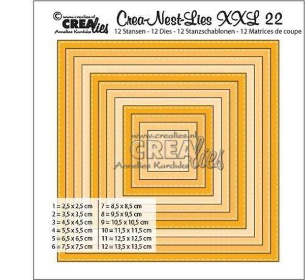 CLNestXXL22 vierkant met stikrand