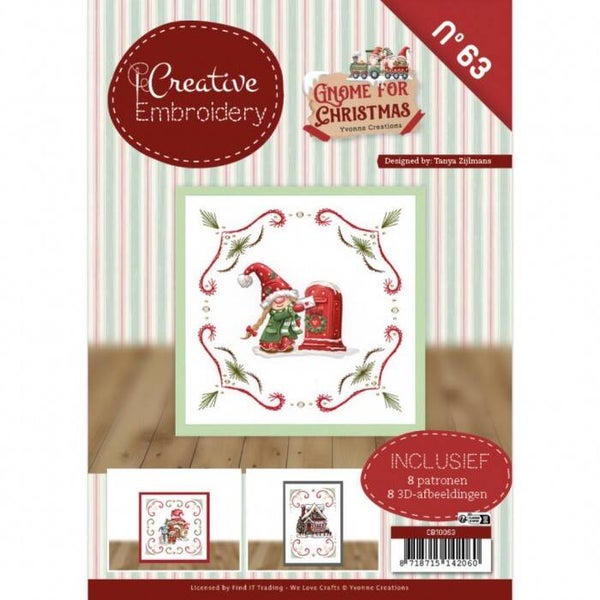 CB10063 creative embroidery - gnome for christmas