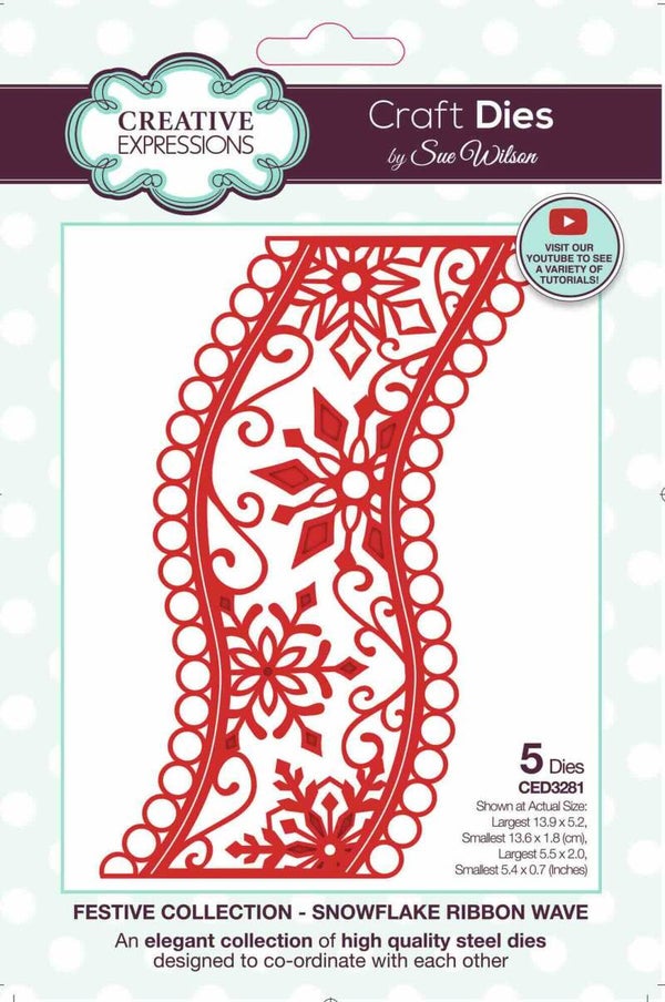 CED3281 snowflake ribbon wave