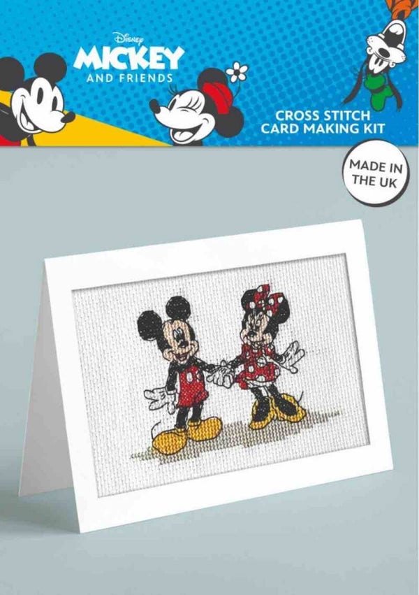 DYCS001 Disney cross stitch card making kit - Mickey & Minnie Mouse