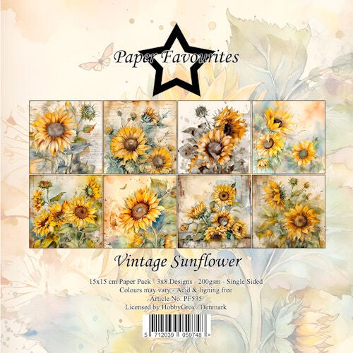 PF535 paper pack - vintage sunflower