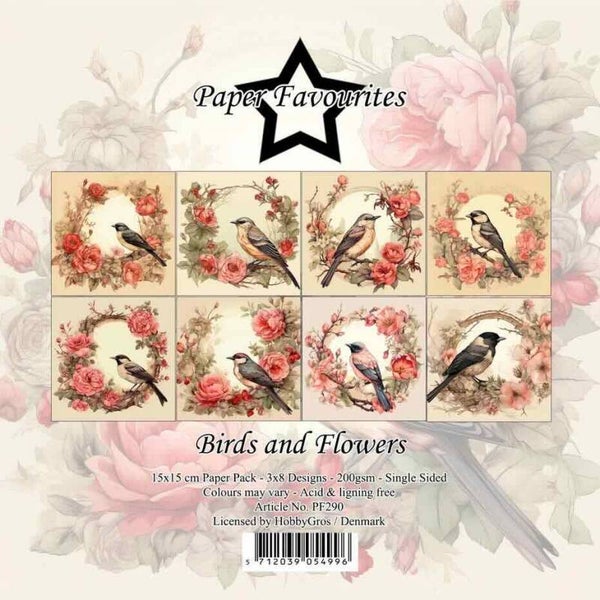 PF290 paper pack - birds & flowers