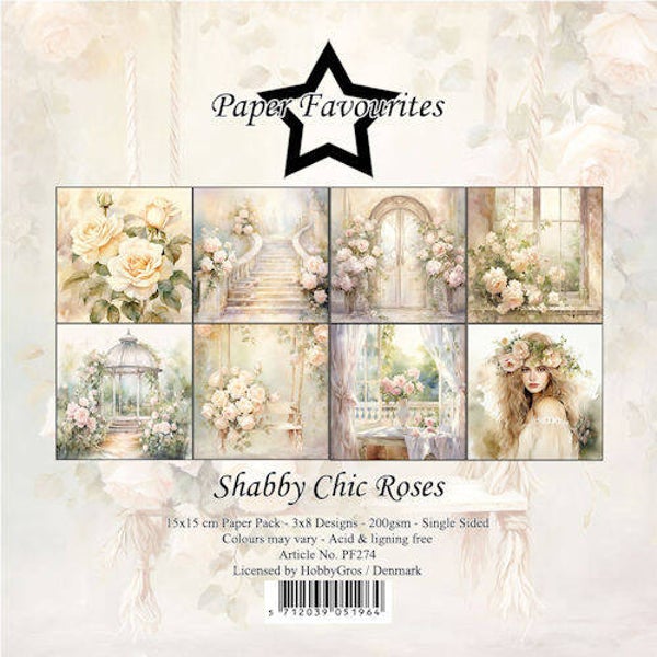 PF274 paper pack - shabby chic roses