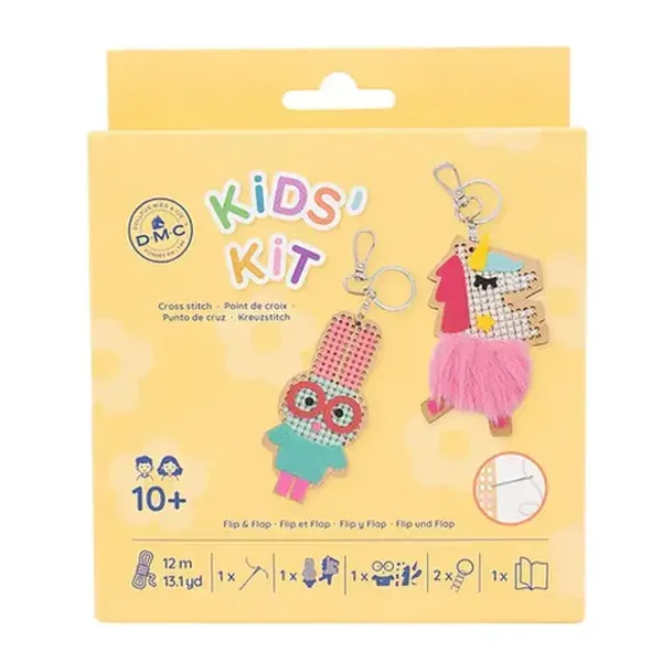 BK2020 Kids' Kit borduurpakket - Flip & Flap sleutelhangers
