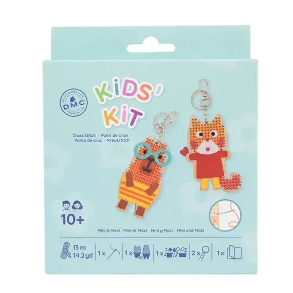 BK2021 Kids' Kit borduurpakket - Mini & Maxi sleutelhangers