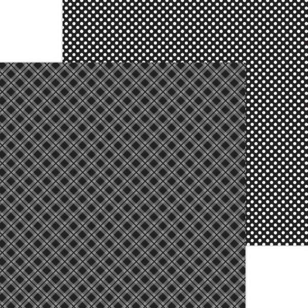 Petite prints - plaid / polka dot beetle black