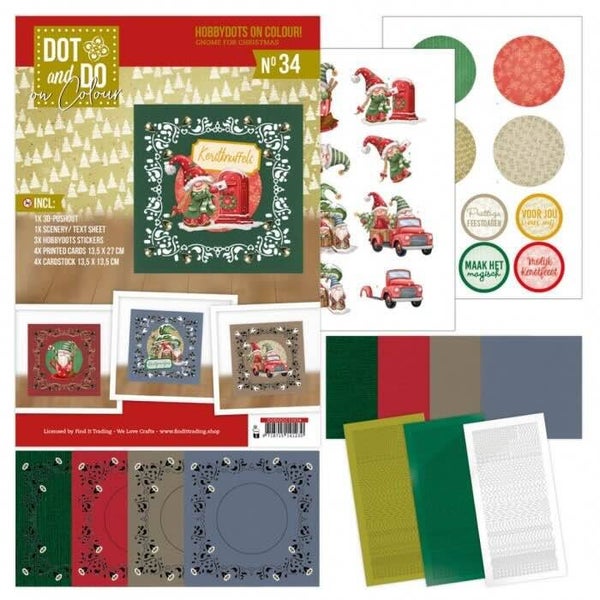 DODOOC10034 dot & do on colour set nr.34 gnome for christmas