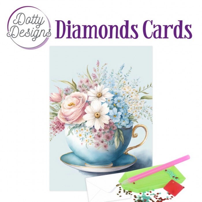 DDDC1192 Diamond Cards - cup of blooms 2