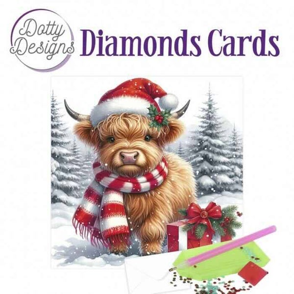 DDDC1200 Diamond cards - christmas cow 2