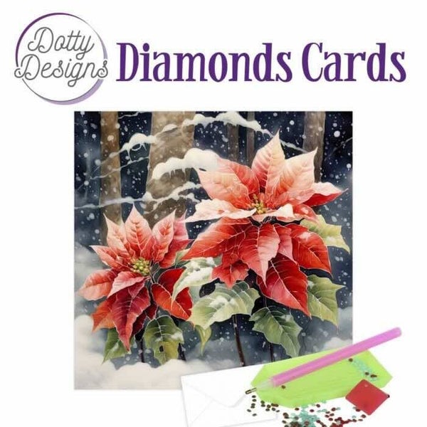 DDDC1212 Diamond Cards - poinsettia
