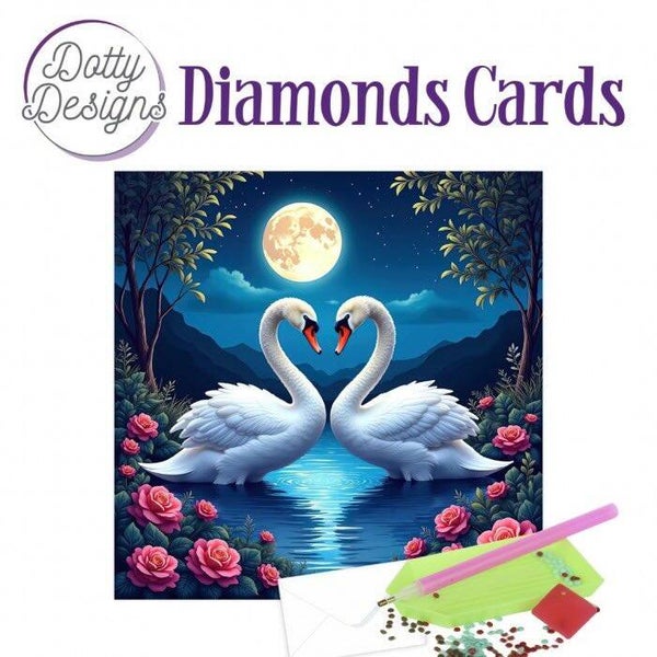DDDC1215 Diamond Cards - swans