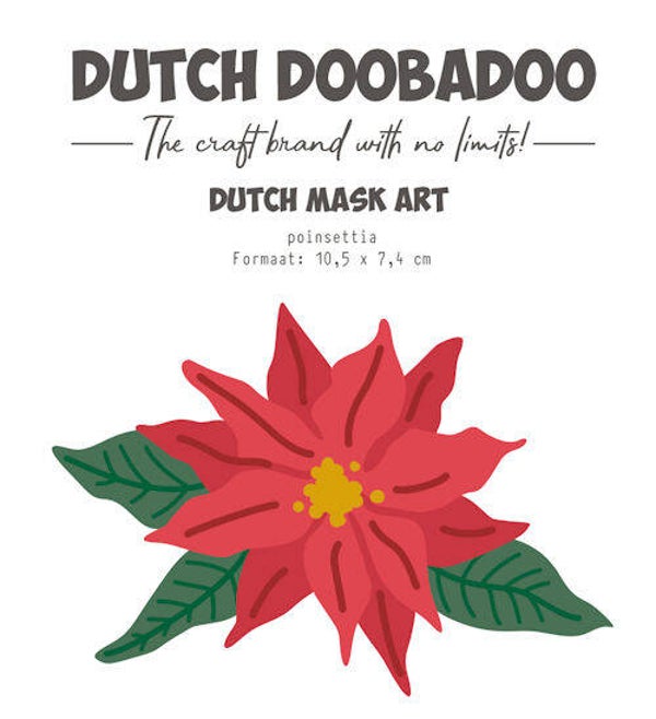 DDBD mask art - layered poinsettia